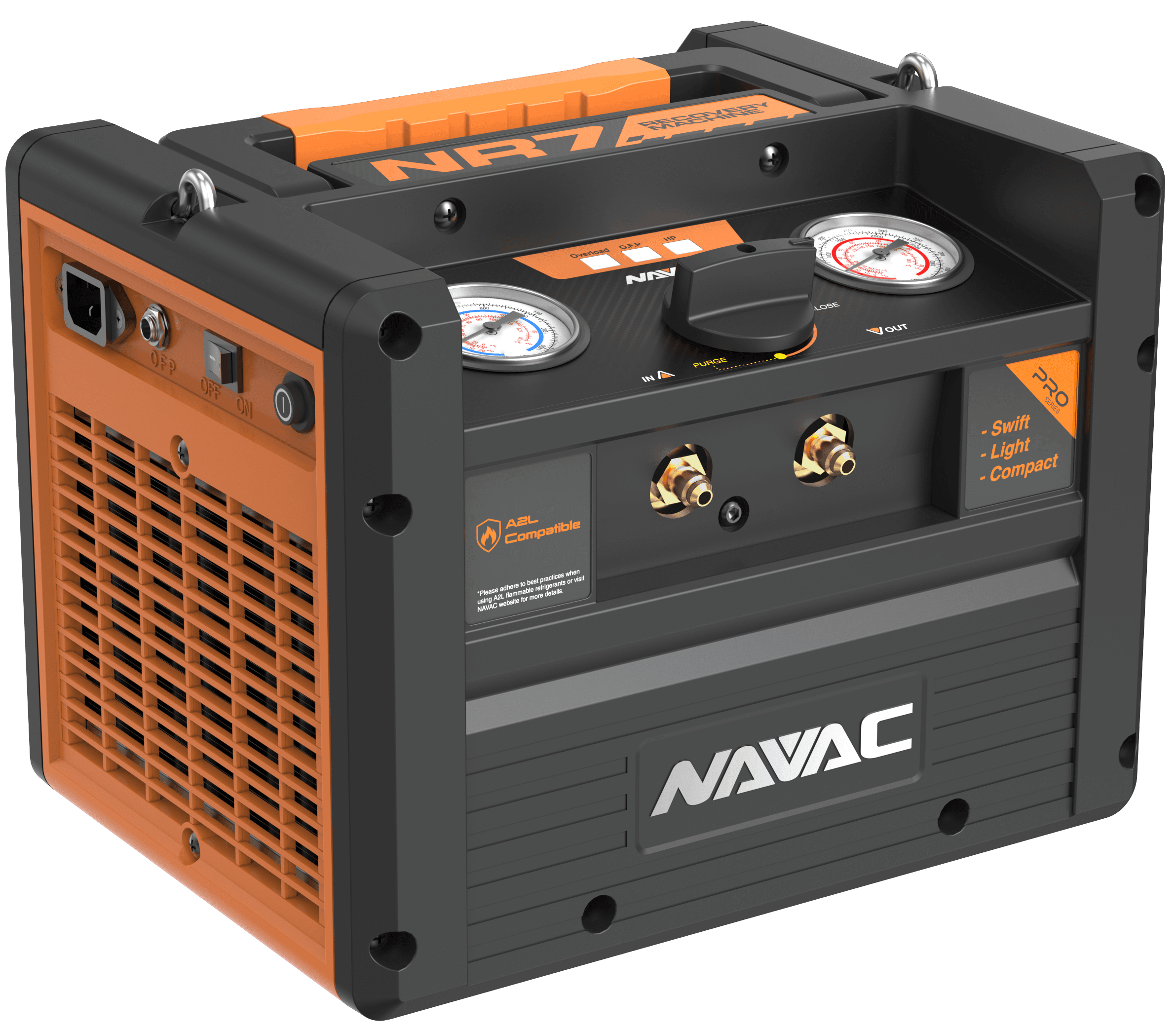 NAVAC NR7 - Refrigerant Recovery Unit, Compact, Efficient, A2L-Compatible