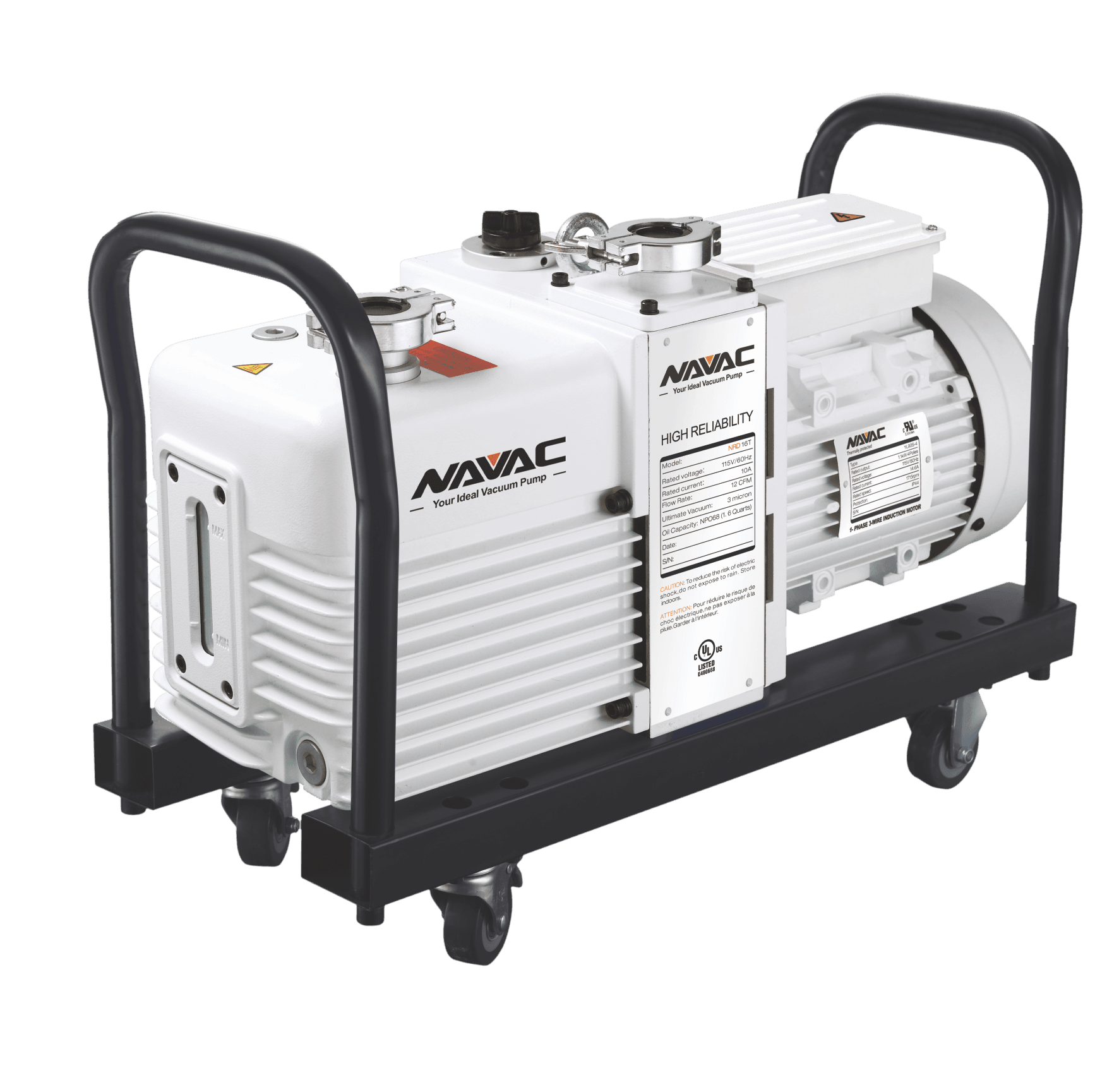 NAVAC NRD16T - Industrial Vacuum Pump, CFM(60Hz)	12, 3 Micron, 1 HP