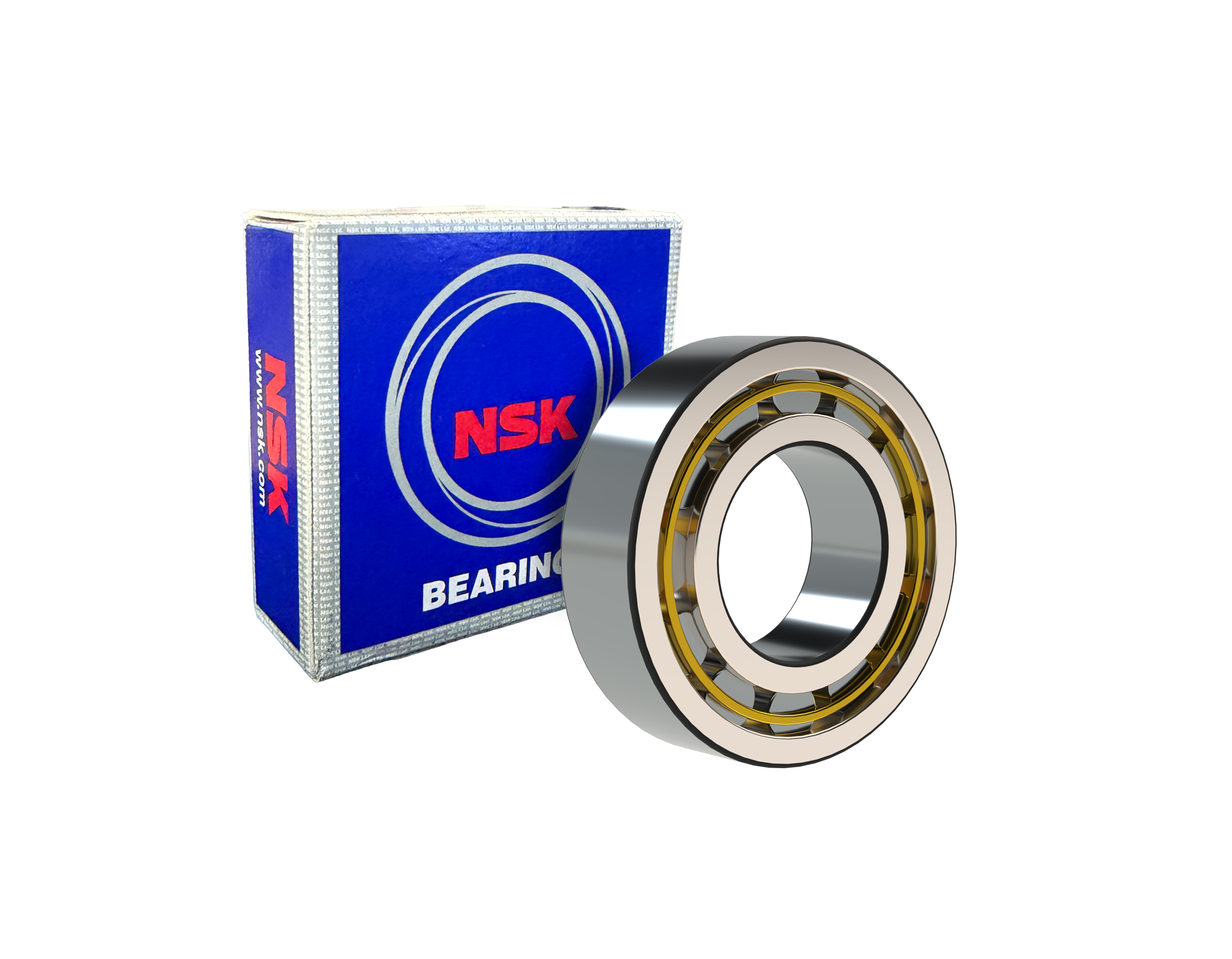 NSK NU2318  EMC3 Cylindrical Roller Bearing - 90 mm ID, 190 mm OD, 64 mm Width, Cylindrical Bore, C3