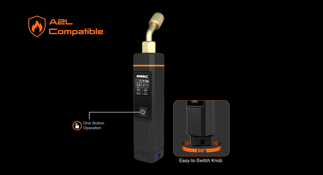 NAVAC NSP1 - Bluetooth Pressure Probe w/ Digital Display