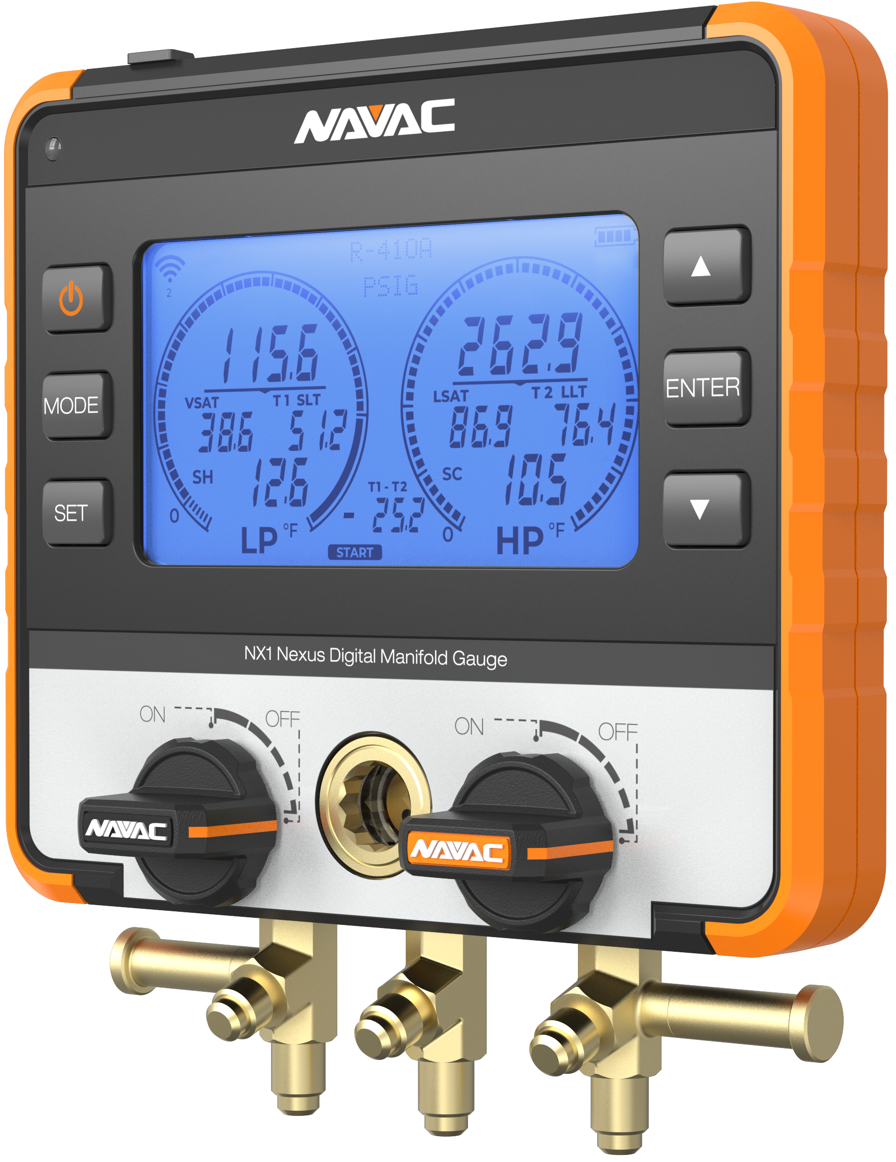 NAVAC NX1V - NEXUS Digital Manifold Gauge, w/ Bluetooth, Micron Gauge, Class 0.4 accuracy and clear digital display (Copy)
