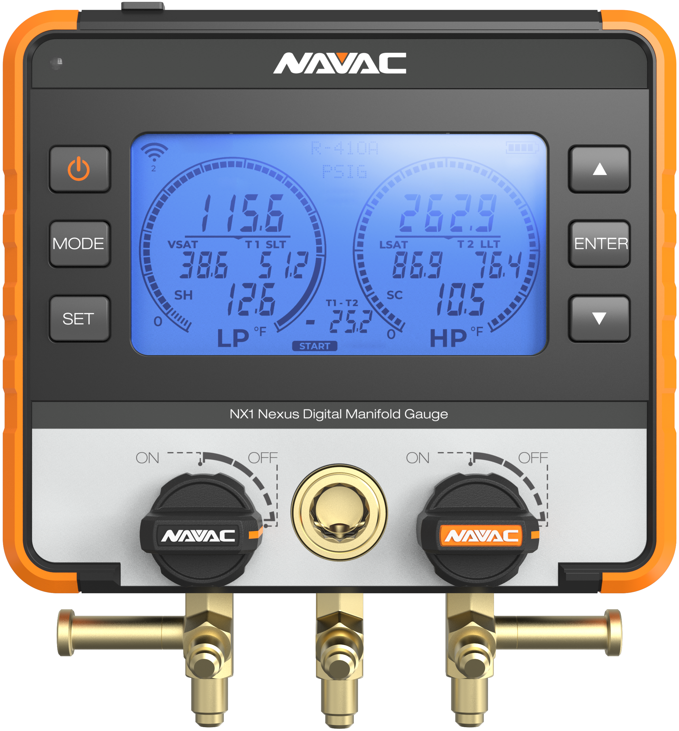 NAVAC NX1V - NEXUS Digital Manifold Gauge, w/ Bluetooth, Micron Gauge, Class 0.4 accuracy and clear digital display (Copy)