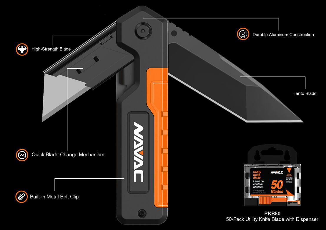 NAVAC PK2 - 2-IN-1 Compact Folding Knife