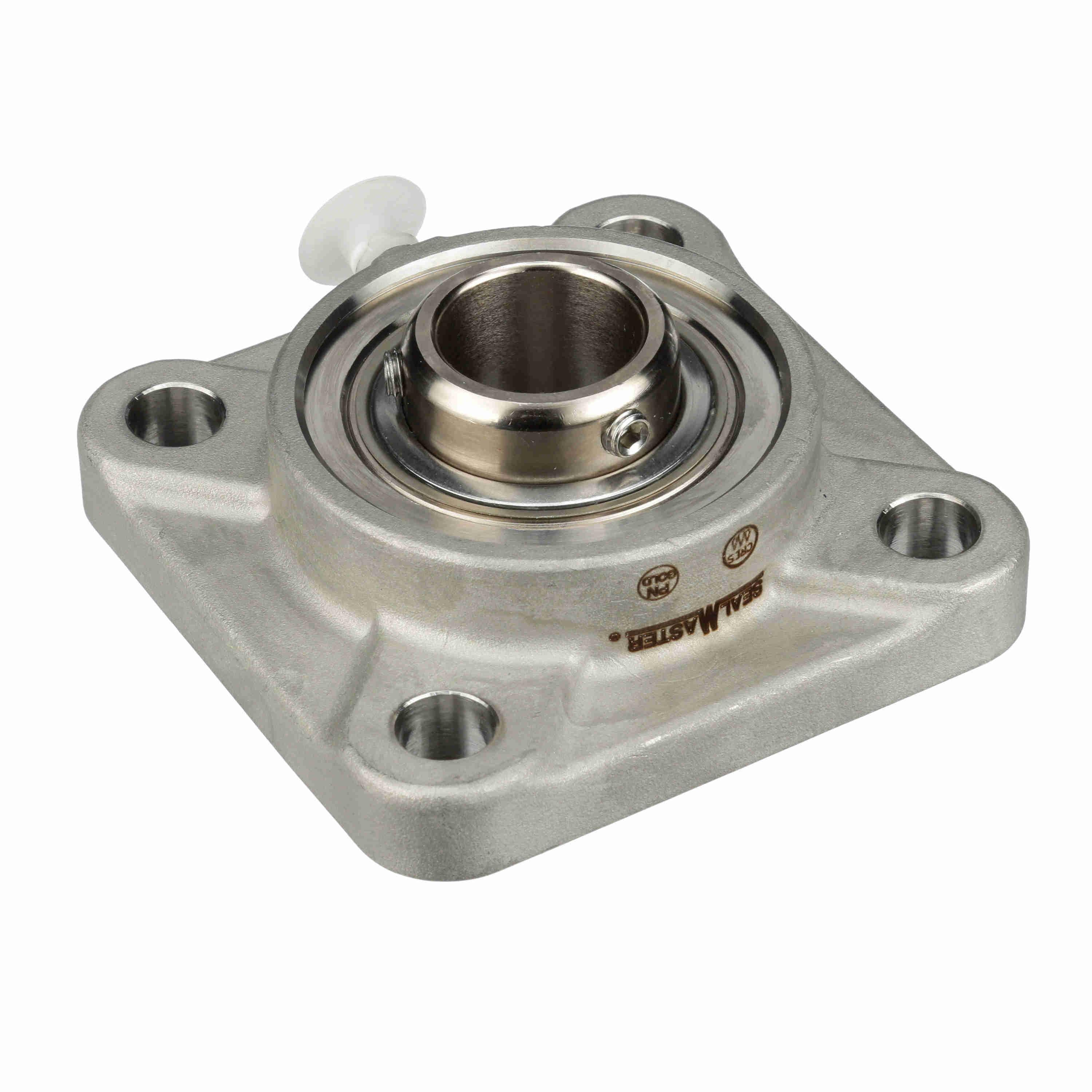 Sealmaster CRFS-PN32R Mounted Stainless Steel Four Bolt Flange Ball Bearing Steel, Phosphorus Nickel Coated - Setscrew Lock - Corrosion Resistant