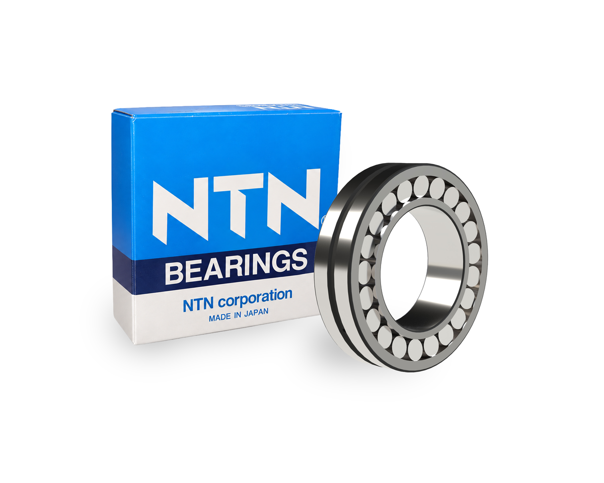 NTN 23122 EAKW33C3 Spherical Roller Bearing - 110 mm ID, 180 mm OD, 56 mm Width, Tapered 1:12 Bore, C3