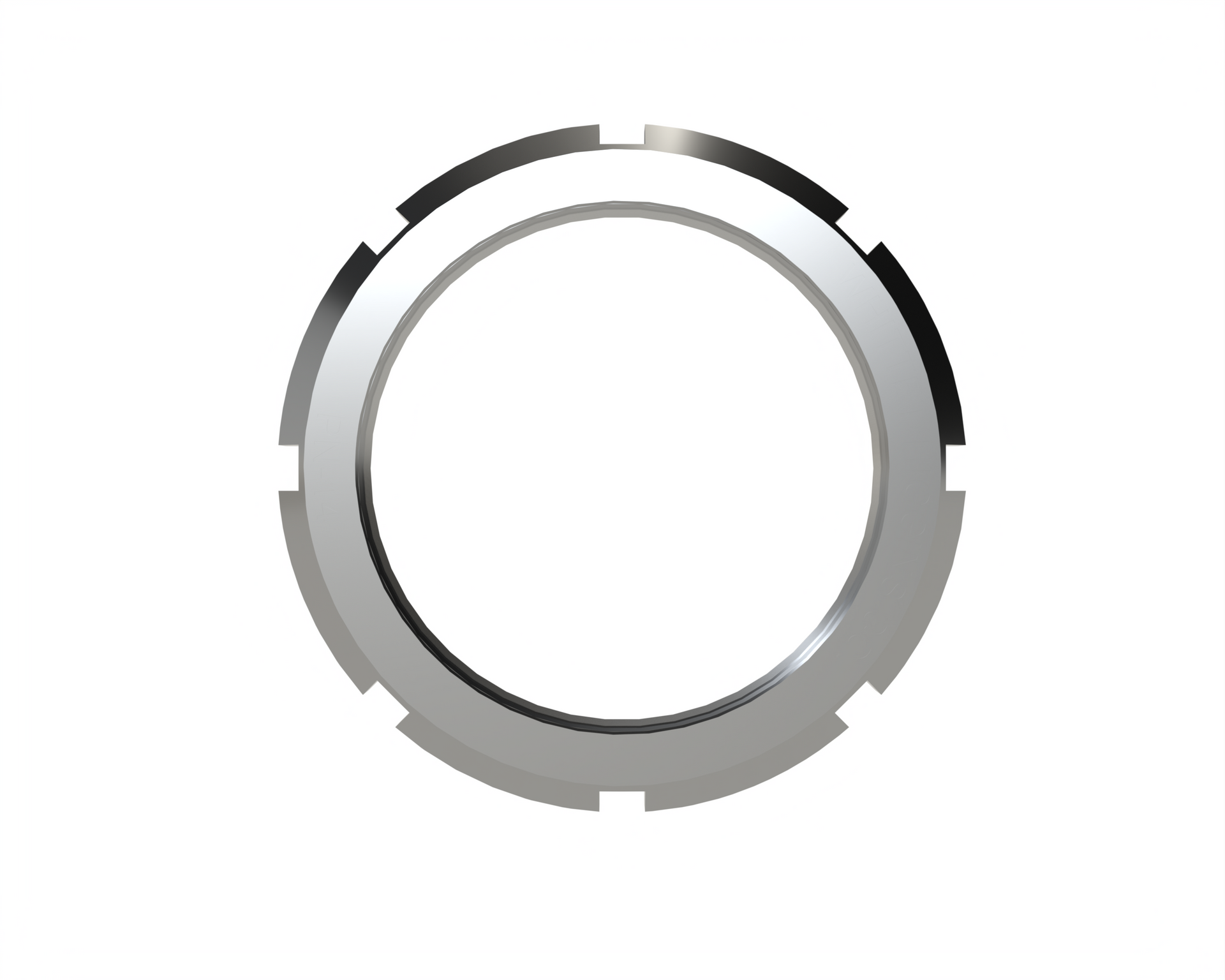Metal lock washer with notches, industrial component for power transmission equipment
