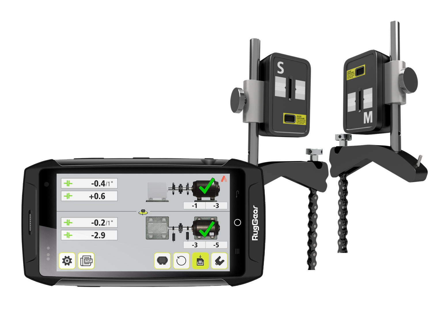 ACOEM AT-100 Laser Shaft Alignment Tool, Quick, Efficient Tablet-Based Horizontal Shaft Alignment System