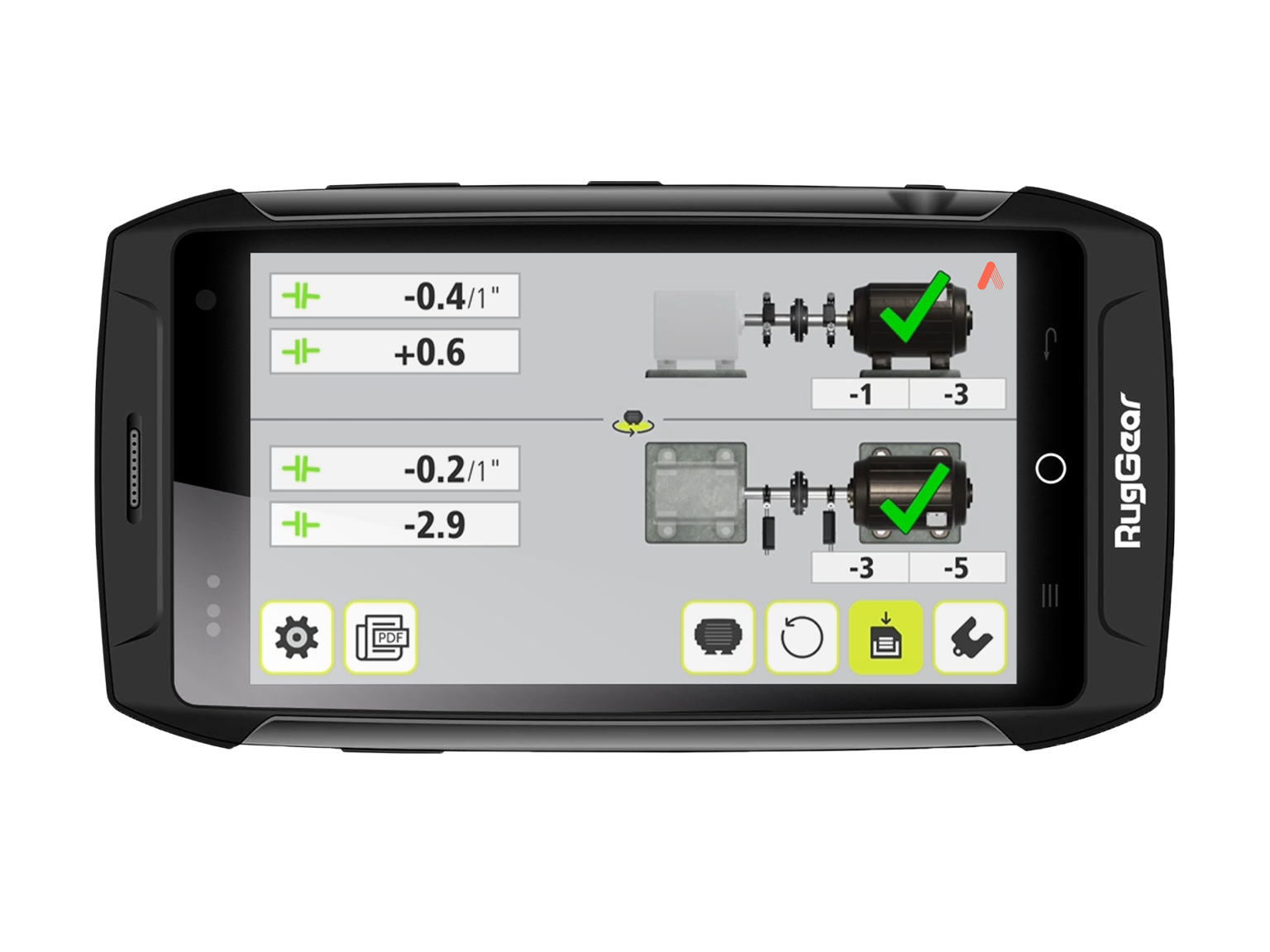 ACOEM AT-100 Laser Shaft Alignment Tool, Quick, Efficient Tablet-Based Horizontal Shaft Alignment System