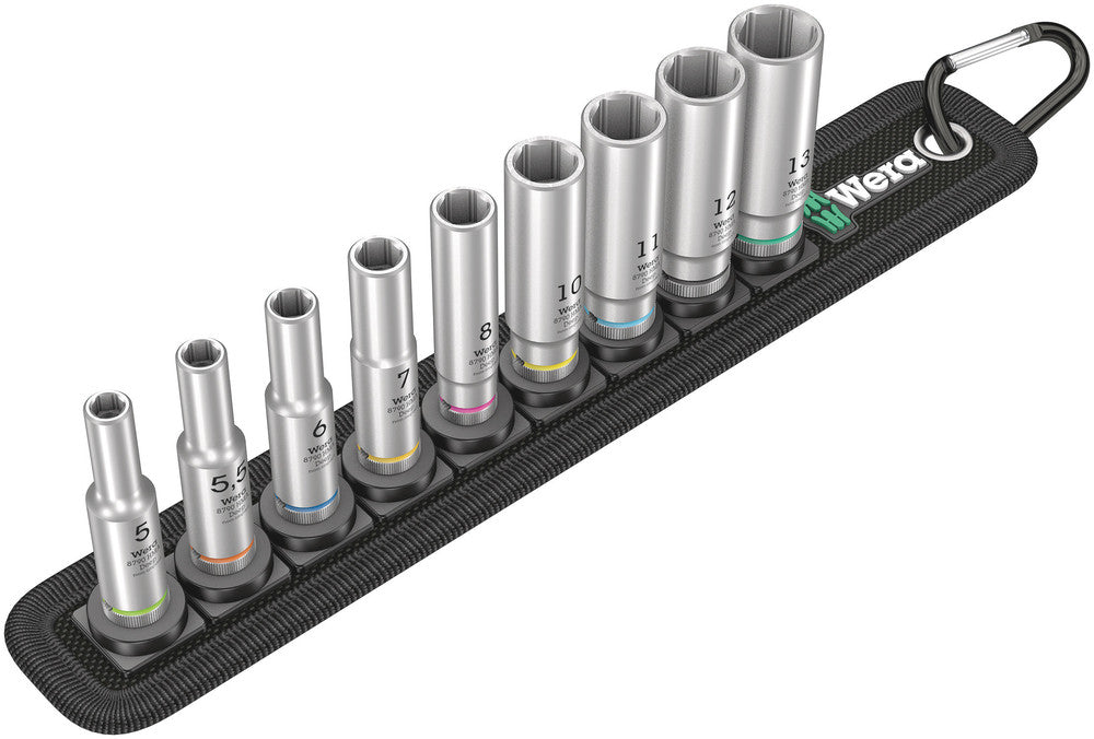 Wera Belt A Deep 1 socket set, 1/4" drive 05004525001