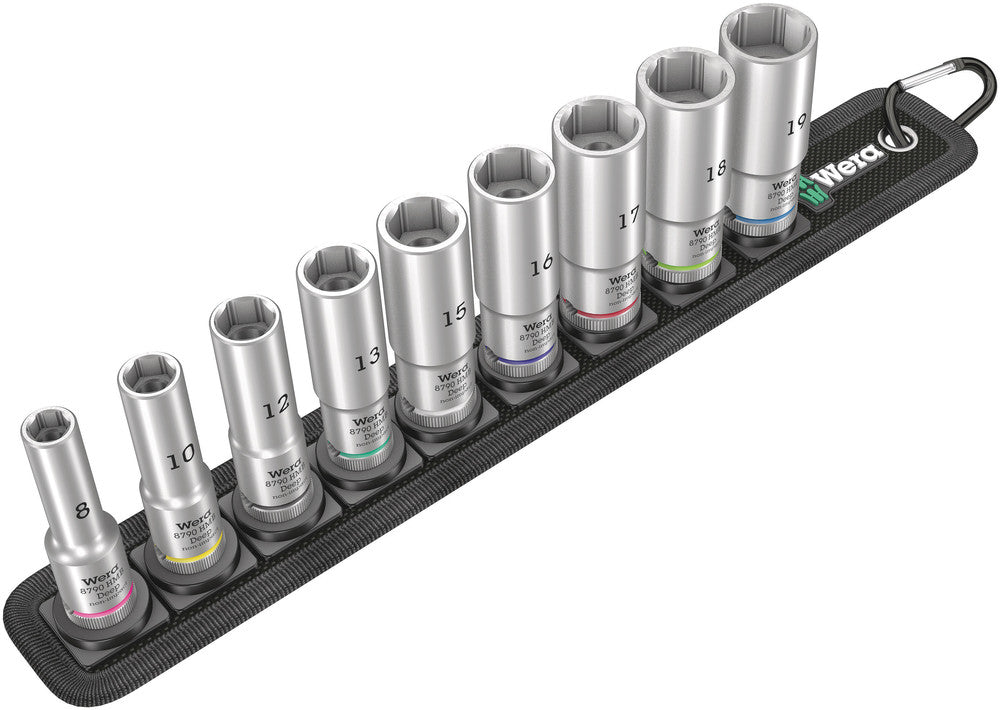Wera Belt B Deep 1 socket set, 3/8" drive 05004545001
