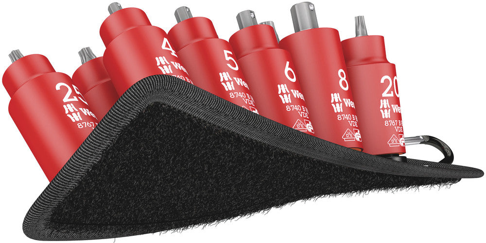 Wera Belt B VDE 1 Zyklop bit socket set TORX® / hexagonal socket with holding function, 3/8" drive 05004930001