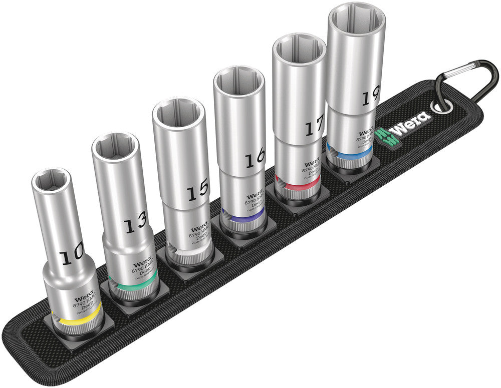Wera Belt C Deep 1 socket set, 1/2" drive 05004565001