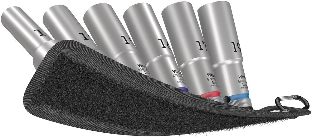 Wera Belt C Deep 1 socket set, 1/2" drive 05004565001