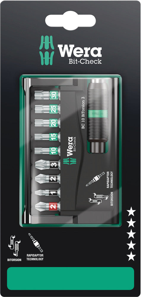 Wera Bit-Check 10 BiTorsion 3 SB 05073418001