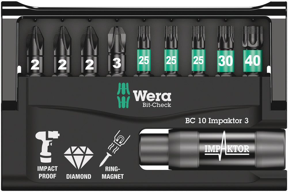 Wera Bit-Check 10 Impaktor 3 05057683001