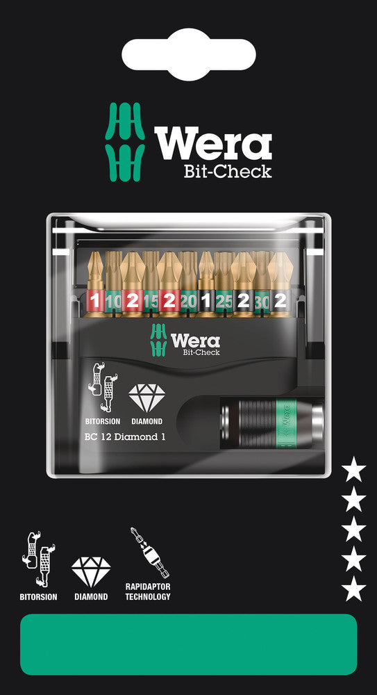 Wera Bit-Check 12 Diamond 1 SB 05136392001