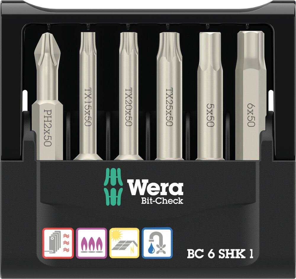 Wera Bit-Check 6 SHK 1 SB 05073631001
