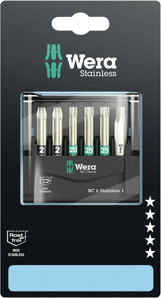 Wera Bit-Check 6 Stainless 1 SB 05073634001