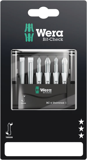Wera Bit-Check 6 Universal 1 SB 05073635001