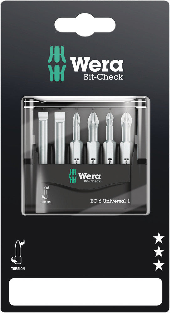 Wera Bit-Check 6 Universal 1 SB 05073635001