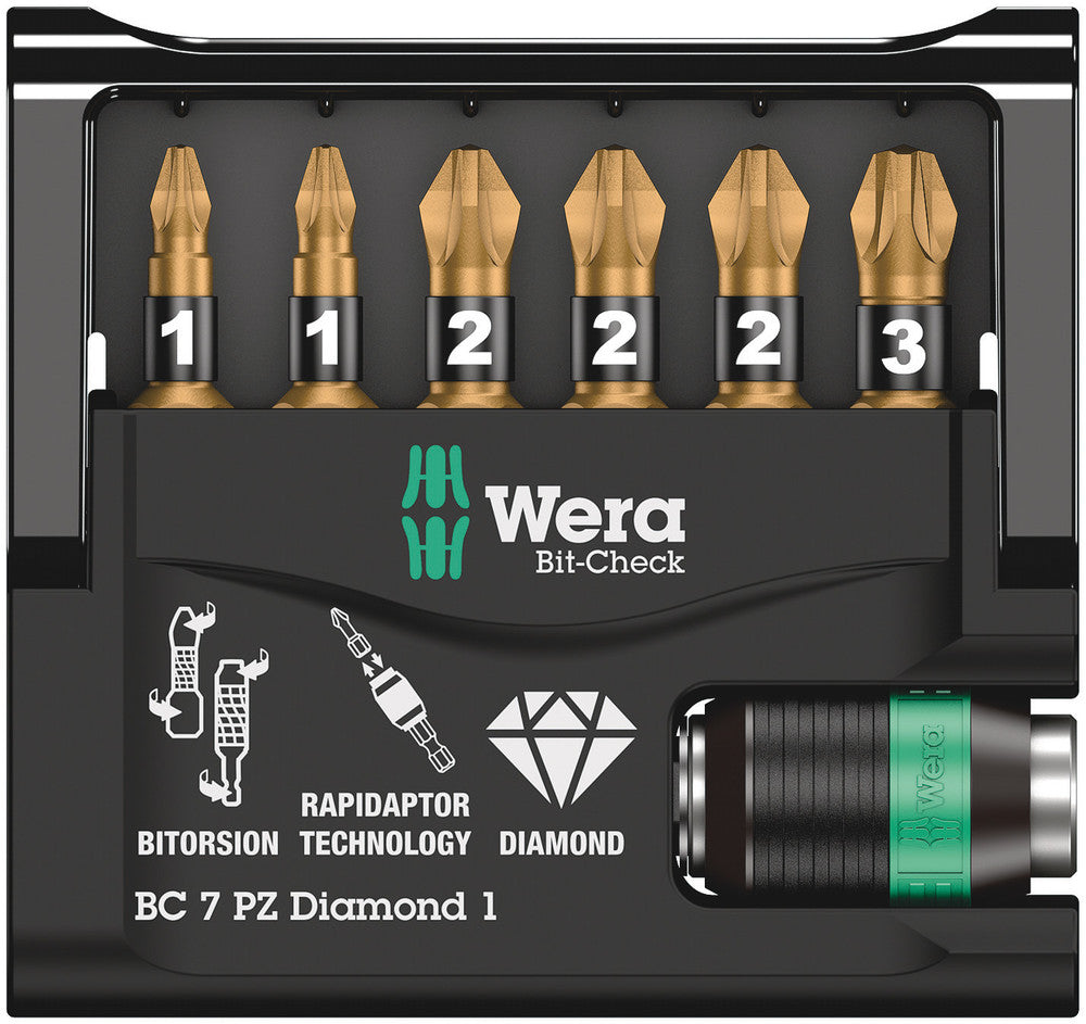 Wera Bit-Check 7 PZ Diamond 1 05057412001