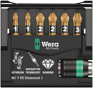 Wera Bit-Check 7 PZ Diamond 1 05057412001