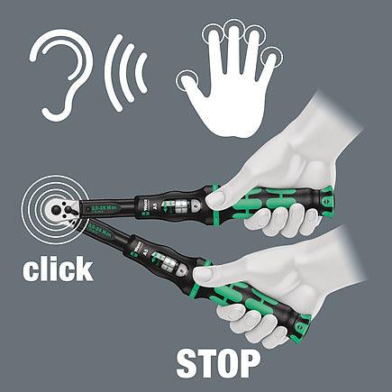 Wera Click-Torque C 3 torque wrench with reversible ratchet, 40-200 Nm (05075622001) - Apollo Industries 