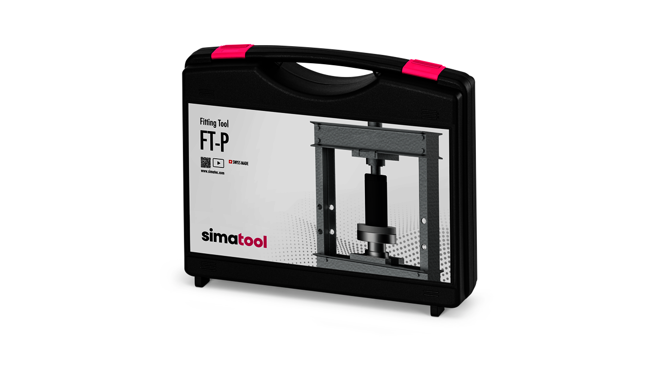 Simatec FT-P Bearing Fitting Tool Kit for installation forces up to 5t, designed for use with presses