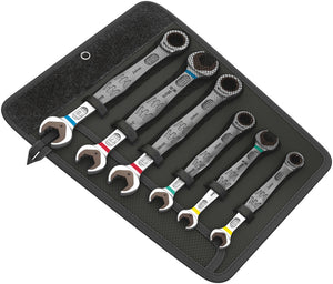 Wera 6000/6002 Joker 6 Set 1 Ratcheting combination / double open-end wrenches set 05020022001