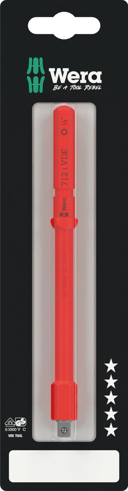 Wera Kraftform Kompakt A VDE 712 i SB Adapter blade, insulated, for 1/4" sockets 05073702001