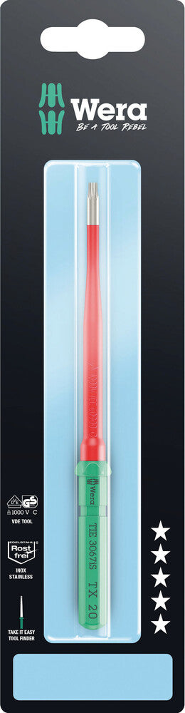 Wera Kraftform Kompakt VDE 3067 iS TORX® Take it easy SB, stainless steel 05006591001