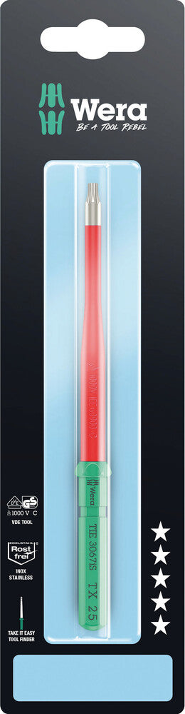 Wera Kraftform Kompakt VDE 3067 iS TORX® Take it easy SB, stainless steel 05006592001