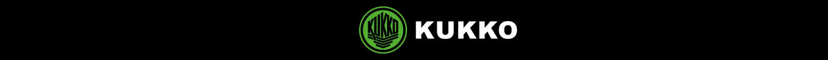 Kukko green logo with bold white text on black background, industrial tools branding
