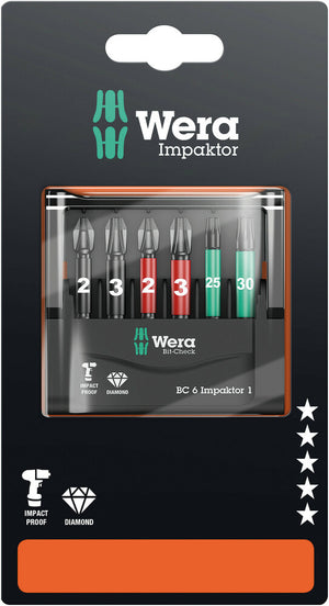 Wera Bit-Check 6 Impaktor 1 SB 05073890001