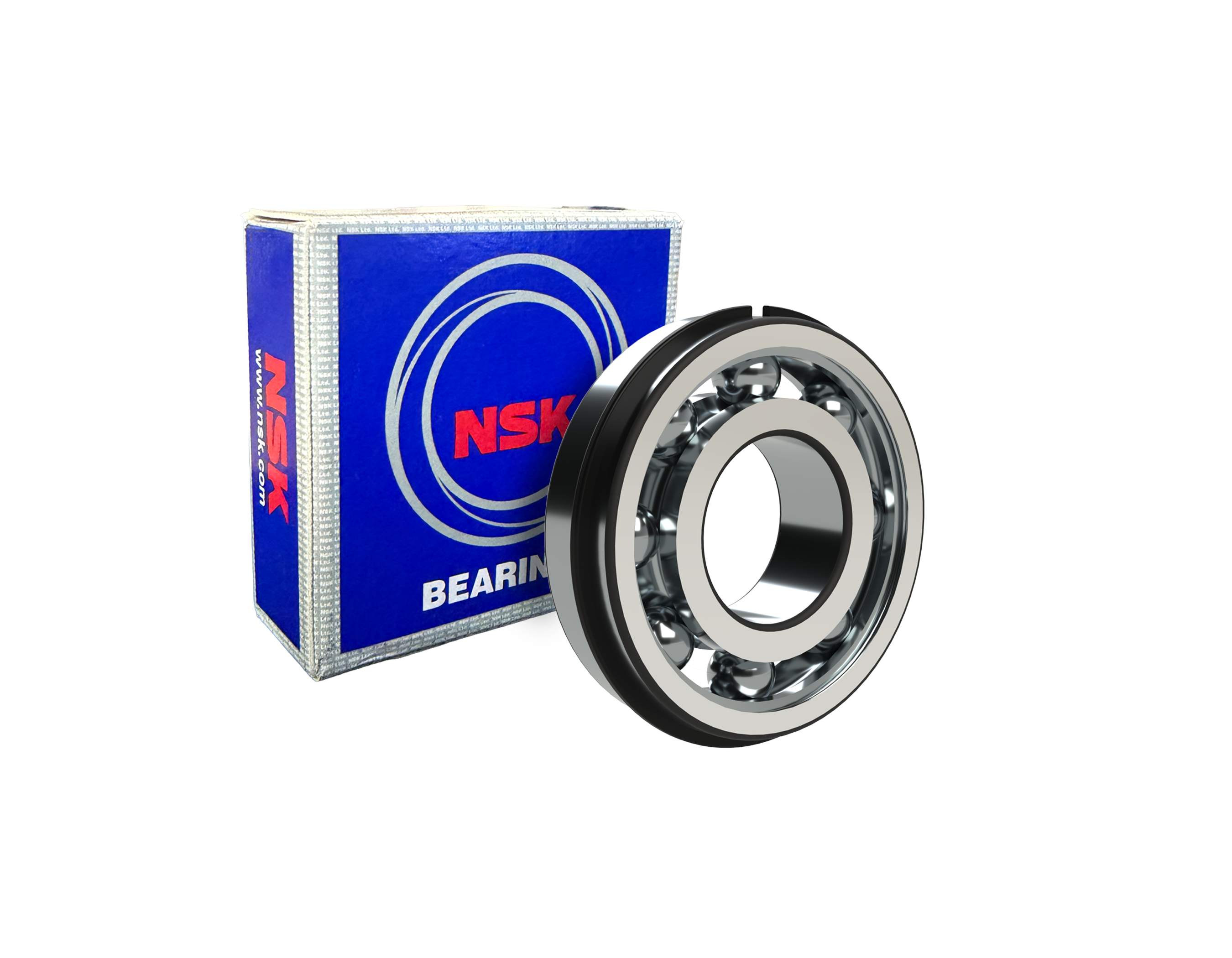 NSK 6304  NR Deep Groove Ball Bearing - 20 mm ID, 52 mm OD, 15 mm Width, Cylindrical Bore, Normal