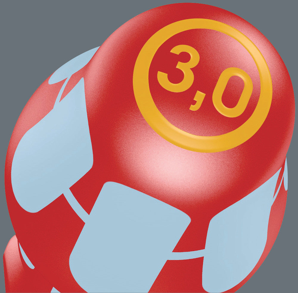 Wera 3160 i VDE Insulated screwdriver for slotted screws, stainless 05022729001