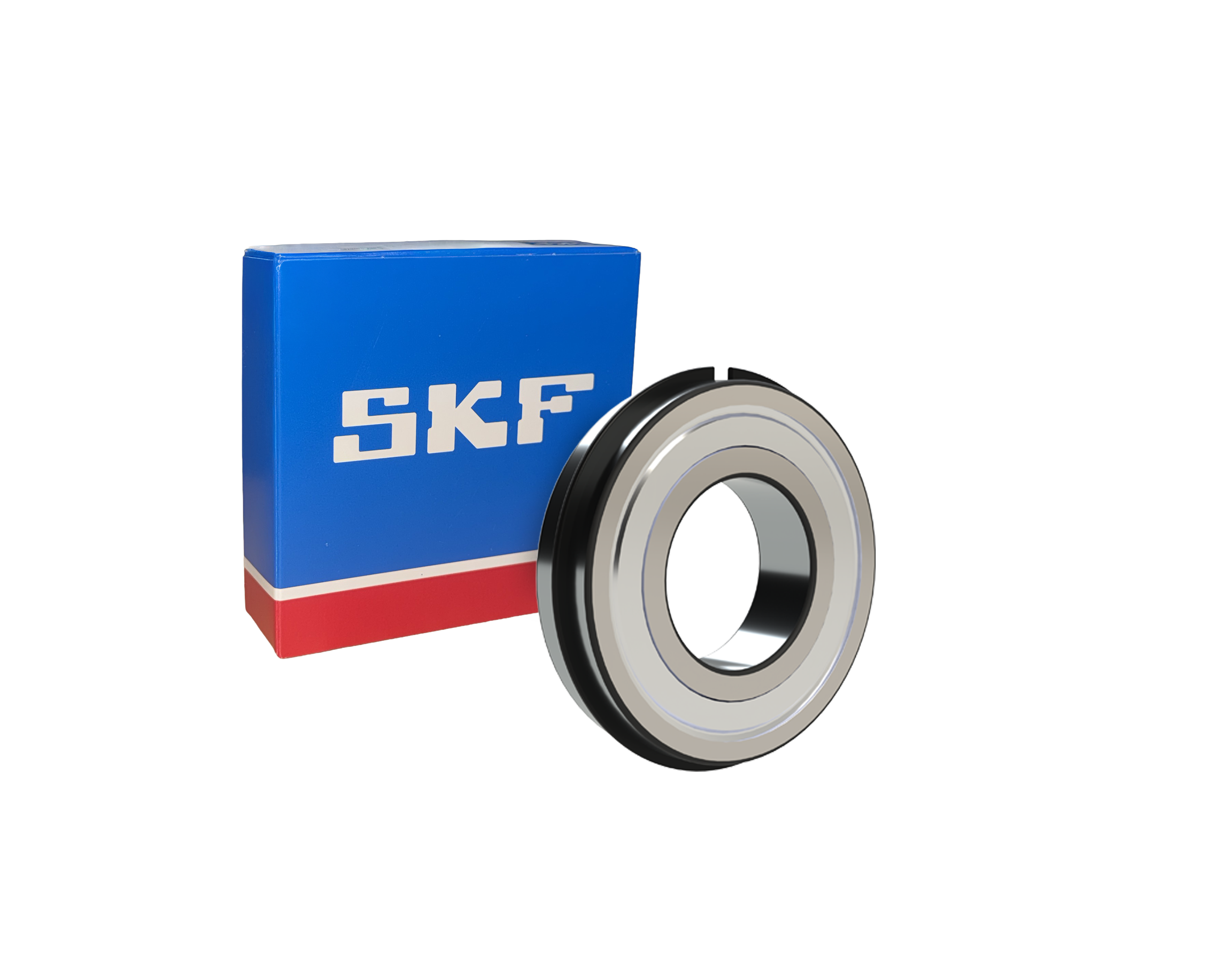 SKF 313 -ZNR Deep Groove Ball Bearing - 65 mm ID, 140 mm OD, 33 mm Width, Cylindrical Bore, Normal