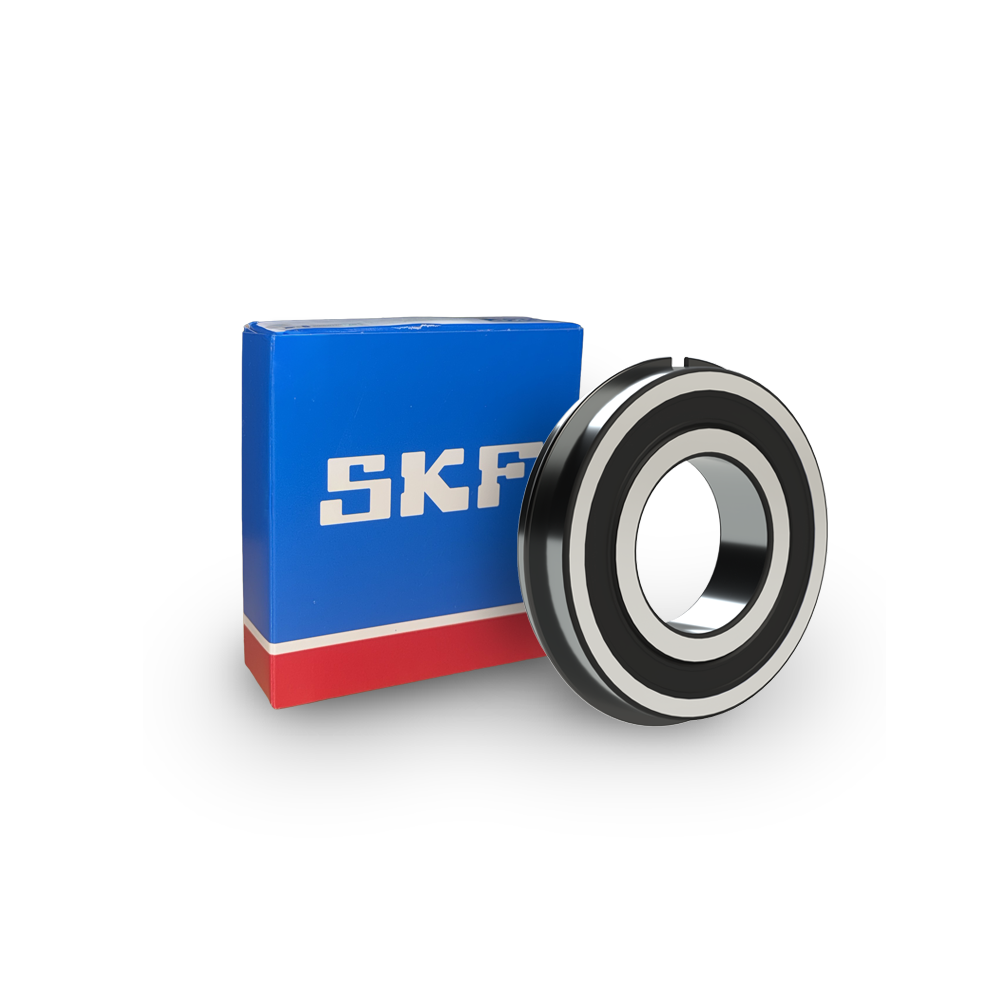 SKF 6309 -2RS1NR/C3 Deep Groove Ball Bearing - 45 mm ID, 100 mm OD, 25 mm Width, Cylindrical Bore, C3