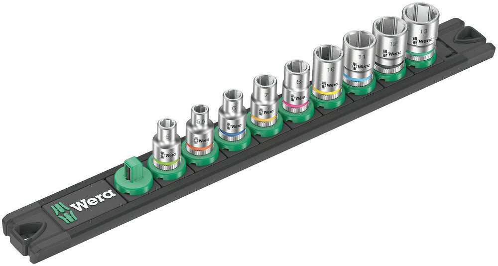 Wera Magnetic socket rail A 4 Zyklop socket set, 1/4" drive 05005400001