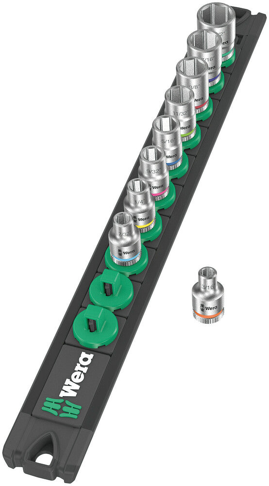 Wera Magnetic socket rail A Imperial 1 Zyklop socket set, 1/4" drive, imperial 05005420001