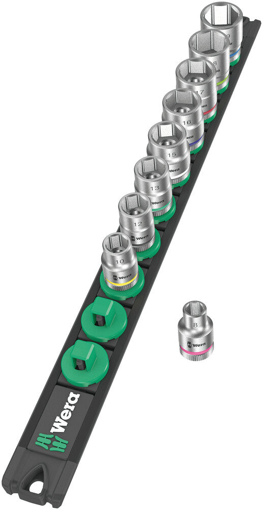 Wera Magnetic socket rail B 4 Zyklop socket set, 3/8" drive 05005430001