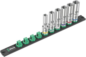 Wera Magnetic socket rail C Deep 1 socket set, 1/2" drive 05005470001