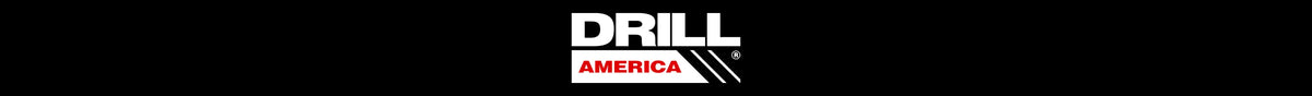 Drill America logo with bold white and red text on a black background