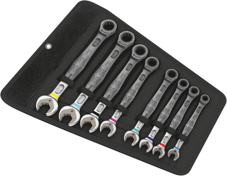 Wera 6000 Joker 8 Imperial Set 1 Ratcheting combination wrenches set, Imperial, 8 pieces (05020012001) - Apollo Industries 