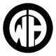 Black and white circular gear logo with stylized WH initials